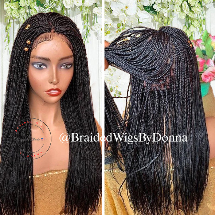 360 lace Knotless Braid Wig, 24/26 Inches, Knotless Braids 360 Lace Wig