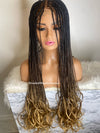 Miami Knotless Braids Wig  Spanish curls Wig