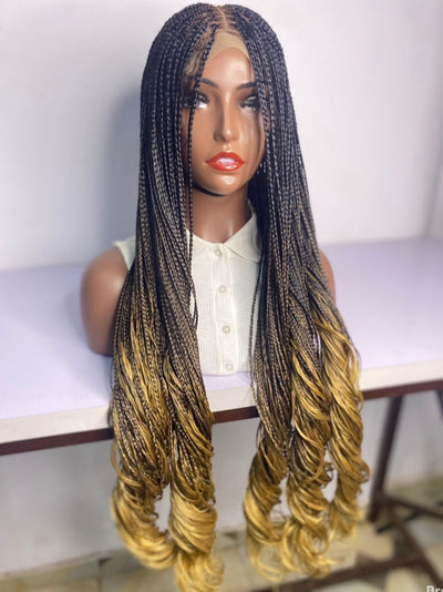 Monica Knotless Braid Spanish curls Wig